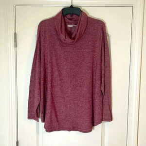 Max Studio Burgundy Cowl Neck Sweater - Size 2X